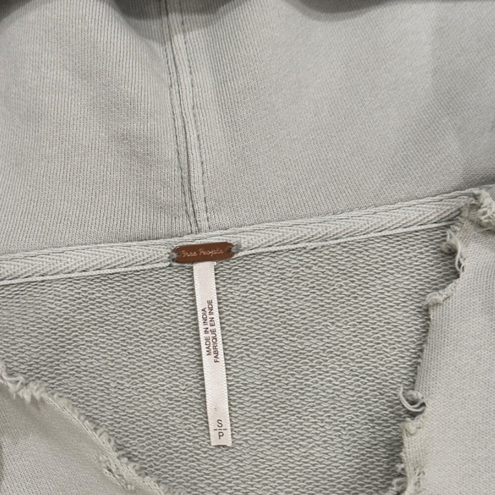 Free People Oversized Sage Green Hoodie Tunic - Picture 6 of 9